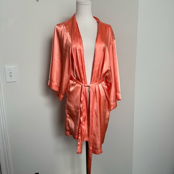 La Senza satin peachy Kimono Robe coquette SM - Picture 3 of 5